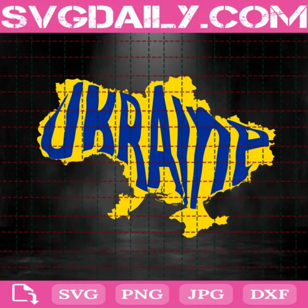 Ukraine Map Svg, Pray For Ukraine Svg