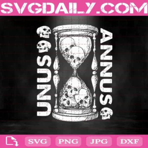 Unus Annus Svg, Features Hourglass And Skulls Gifts Svg