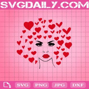 Valentine Afro Puffs Svg