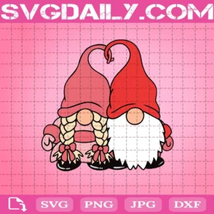 Valentine Gnomes Couple Svg