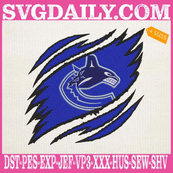 Vancouver Canucks Embroidery Design