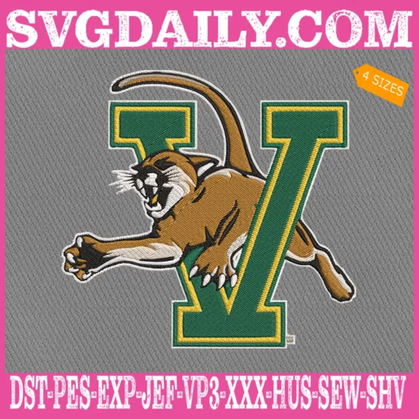 Vermont Catamounts Embroidery Files