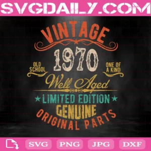 Vintage 1970 Well Aged Limited Edition Genuine Original Parts Svg