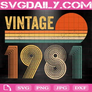 Vintage 1981 Retro Svg