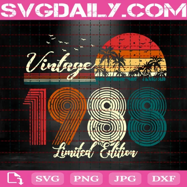 Vintage 1988 Limited Edition Svg