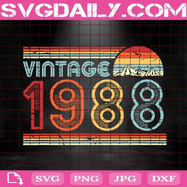 Vintage 1988 Svg