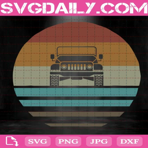 Vintage Jeep Svg