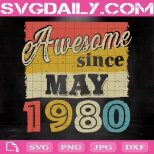 Vintage May 1980 Svg