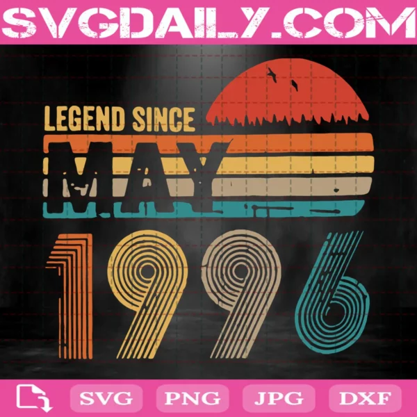 Vintage May 1996 Svg