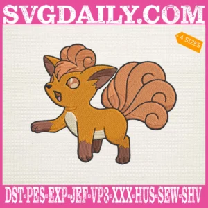 Vulpix Pokemon Embroidery Design