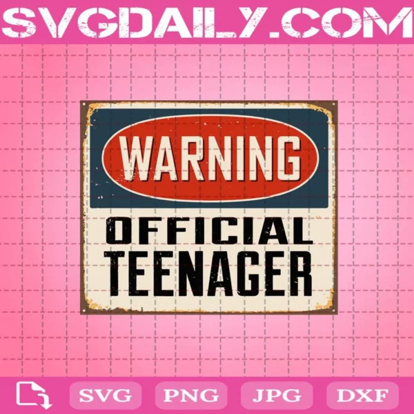 Warning Official Teenager Svg