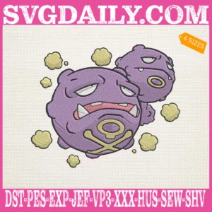 Weezing Pokemon Embroidery Design
