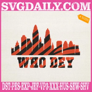 Who Dey Bengals Embroidery Files