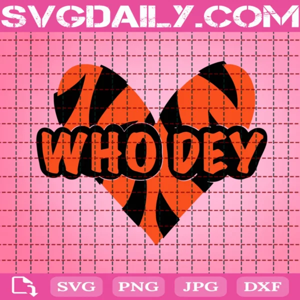 Who Dey Heart Svg