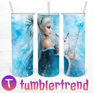Winter Owl On Princess 20oz Tumbler Skinny