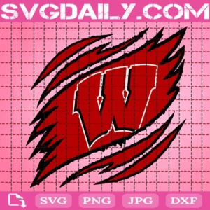 Wisconsin Badgers Claws Svg