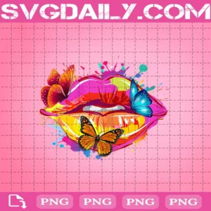 Womens Butterfly Lips Sexy Mouth Kissing Be Nice Womens Kiss Png