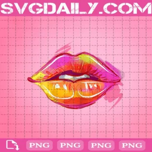 Womens Sexy Colorful Graphic Lips Png