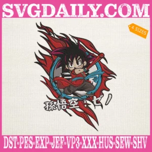 Xeno Goku Embroidery Design