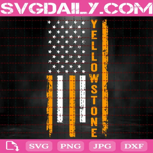 Yellowstone Svg, Yellowstone American Flag Svg