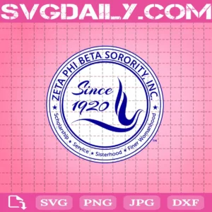 Zeta Phi Beta Sorority Since 1920 Svg
