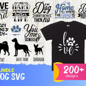 200+ Dog Bundle Svg