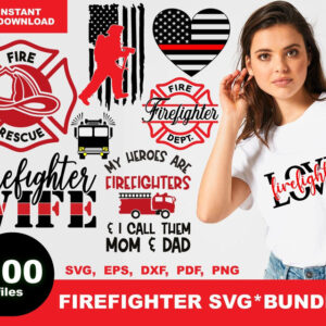 100 Firefighter Bundle Svg