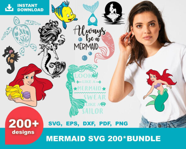 200+ Mermaid Bundle Svg