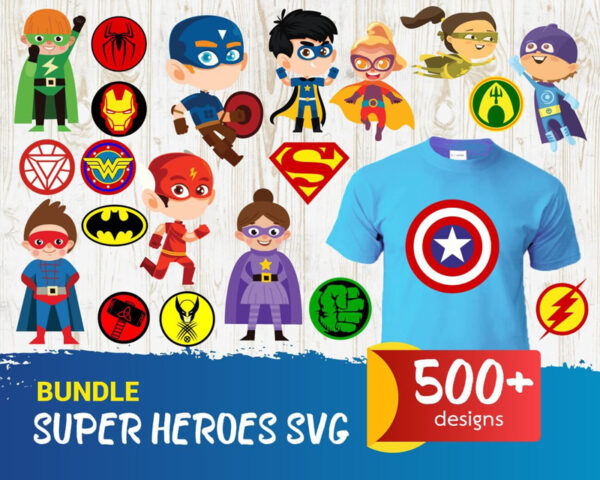 500+ Super Heroes Bundle Svg
