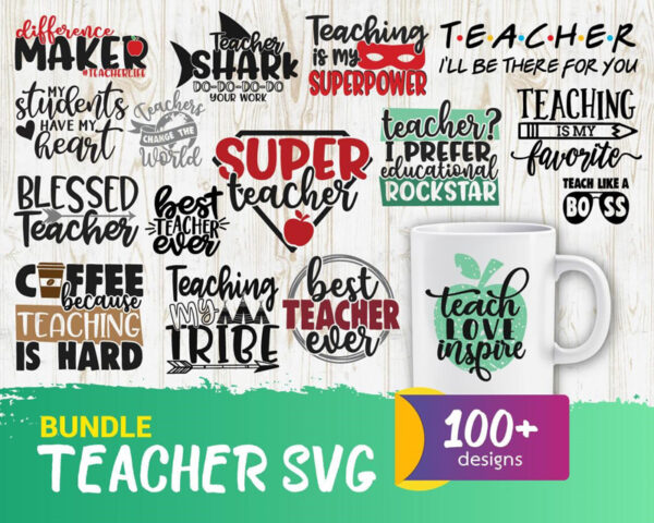 100+ Teacher Bundle Svg