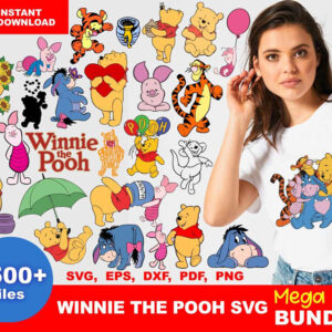 1500 + Bundle winnie the pooh svg
