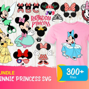 300+ Bundle Minnie Princess svg