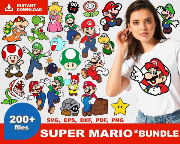 200+ Super Mario Bundle SVG