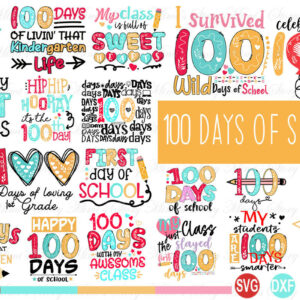 100 Days Of School Bundle Svg