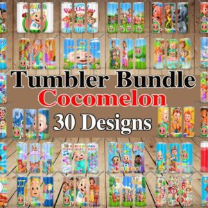 30 Design Cocomelon Tumbler Bundle