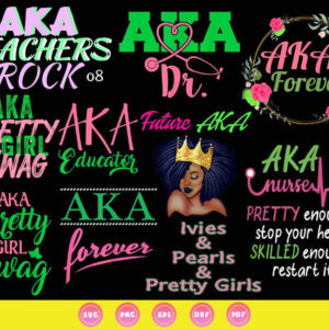 140 Files AKA Sorority Ultimate Svg Bundle