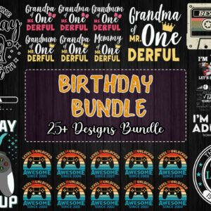 25 Designs Birthday Bundle Svg