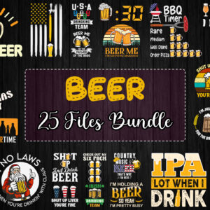 25 Files Beer Bundle Svg