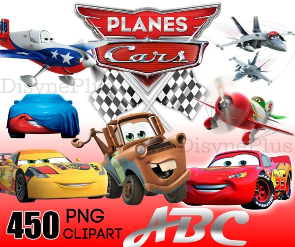 450 Files Cars Disney PNG Bundle