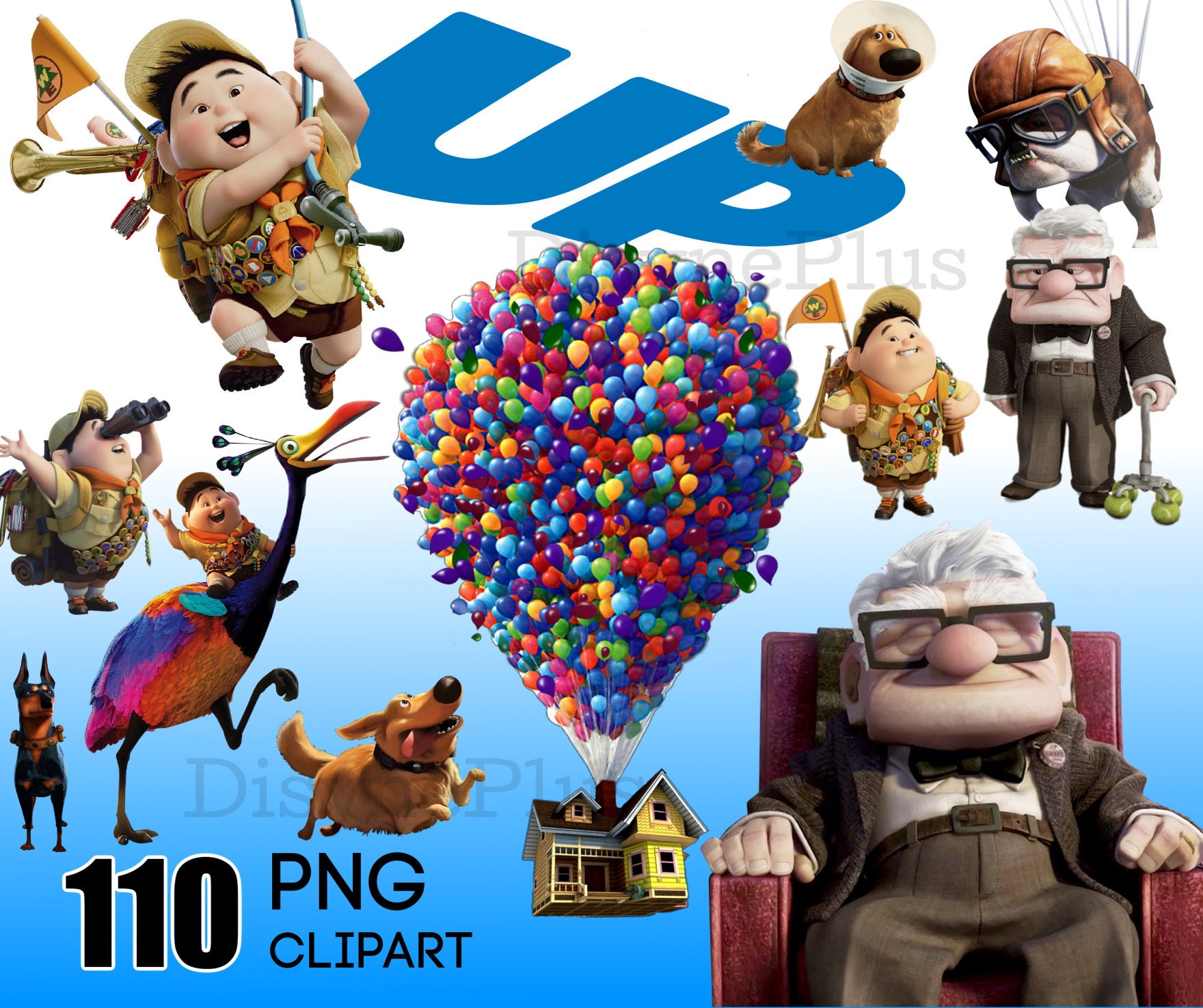 110 Disney Pixar Up png Bundle