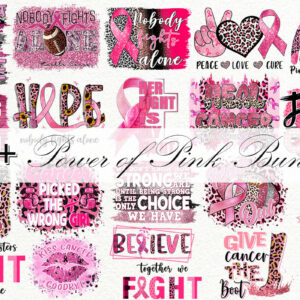 20 Designs Power Of Pink Bundle Svg