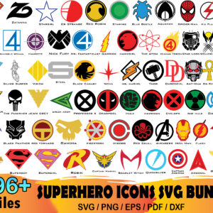 296+ Superhero Icons Svg Bundle