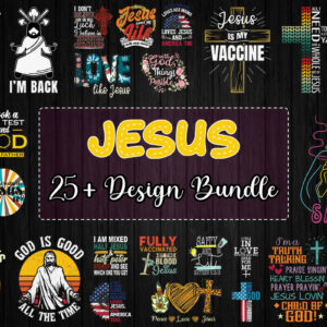 25 Designs Jesus Bundle Svg