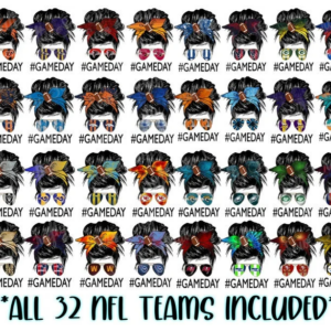 32 NFL Team messy bun bundle