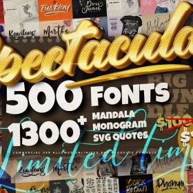Font Collection Mega Typeface Bundle