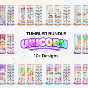 10 Design Unicorn Tumbler Bundle
