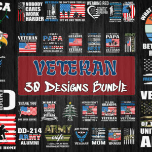 30 Designs Veteran Bundle Svg