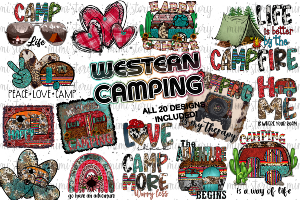 22 Designs Western Camping Bundle Png