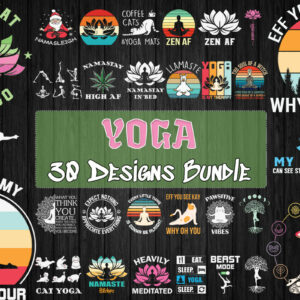 30 Designs Yoga Bundle Svg