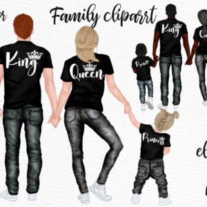 Family Clipart Parents With Kids Graphic Png
